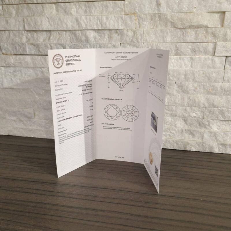 Romantischer Diamantring 1,53 Karat Weissgold IGI 6 Romantischer Diamantring 1,53 Karat Weissgold IGI