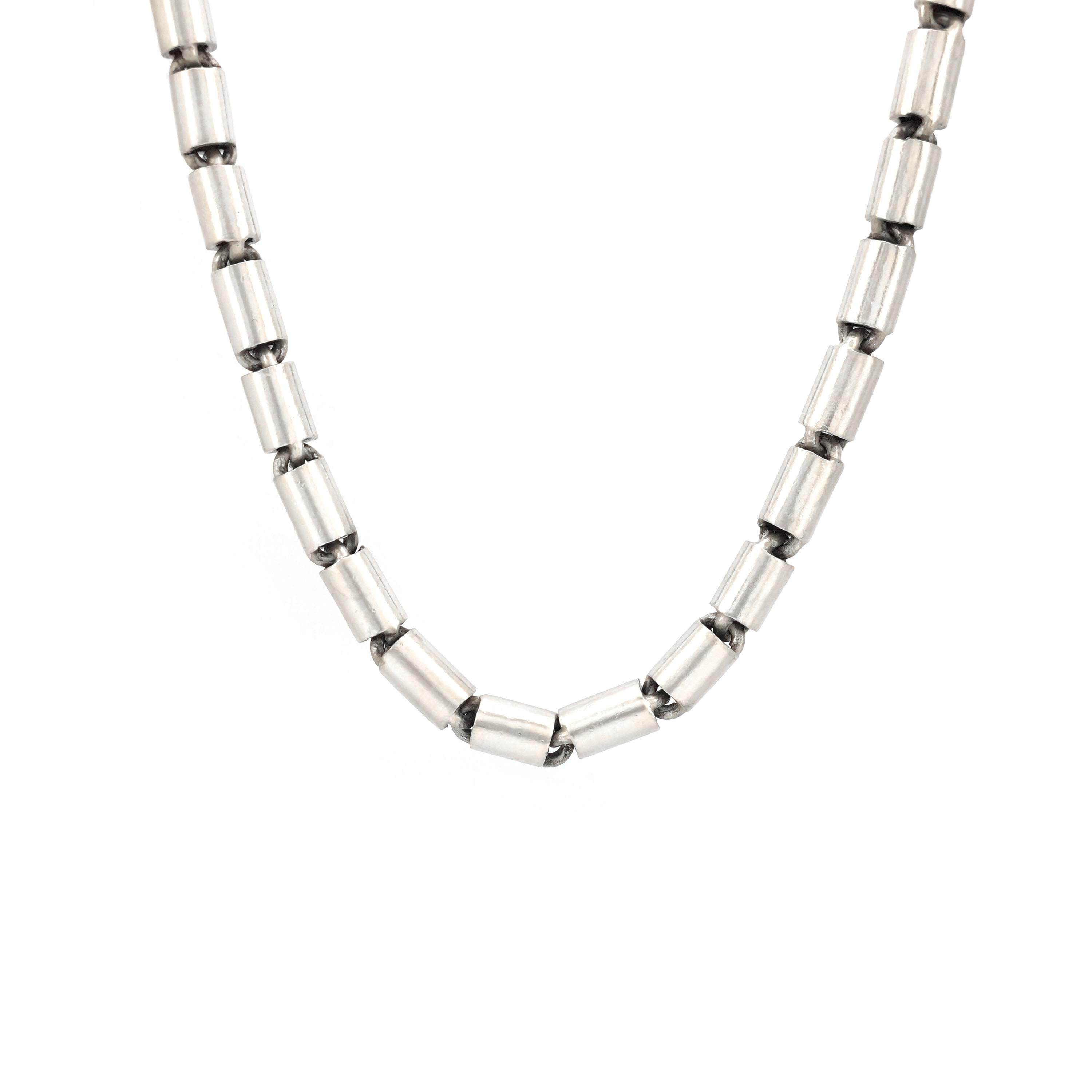 Tonnenglieder Kette aus Silber 6 Tonnenglieder Kette aus Silber