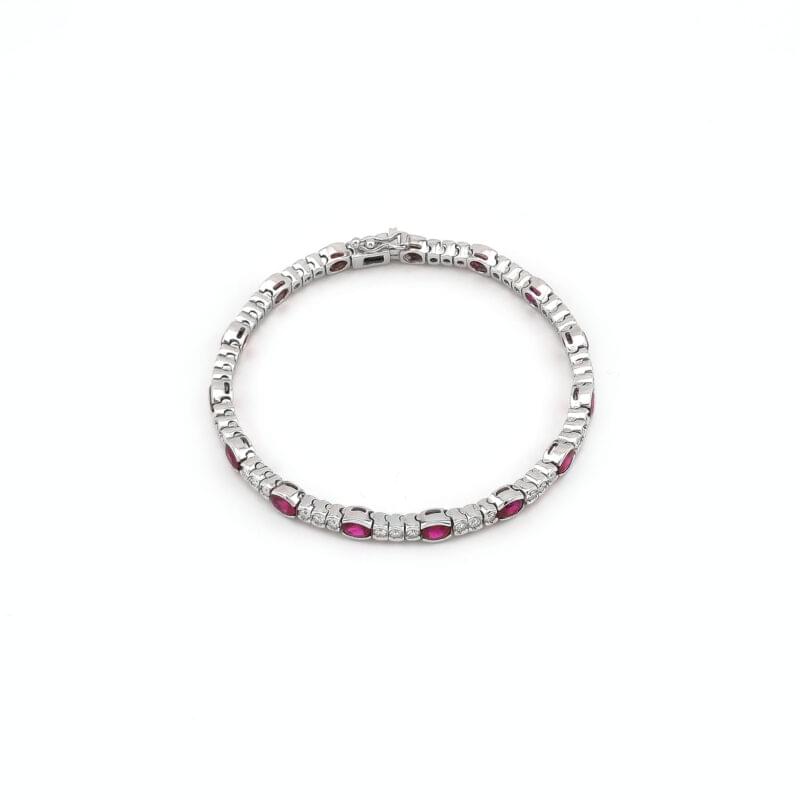 Diamant Armband von Giorgio Visconti mit Rubin