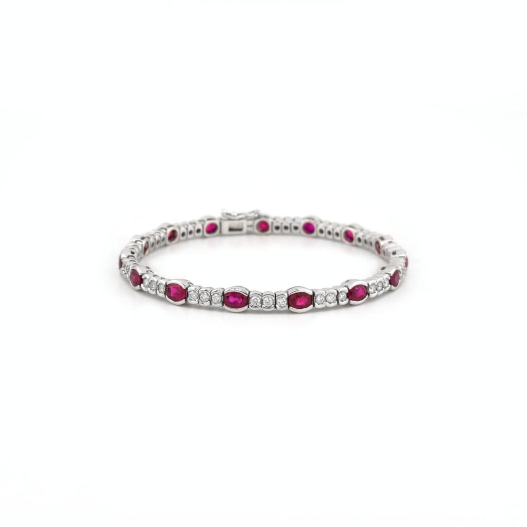 Diamant Armband von Giorgio Visconti mit Rubin