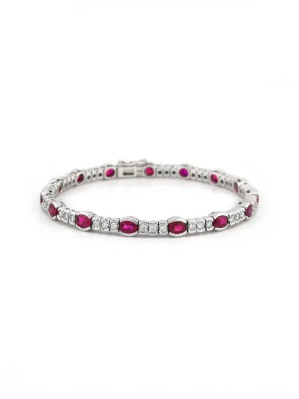 Diamant Armband von Giorgio Visconti mit Rubin