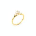 Romantischer Diamantring 0,75 Karat Gelbgold HRD