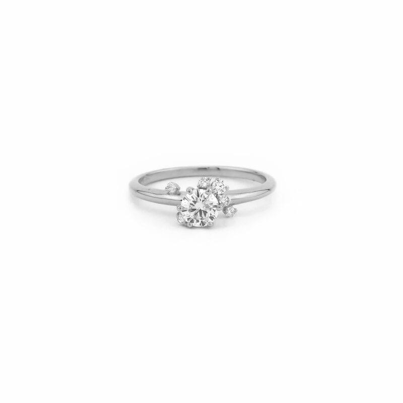 Romantischer Diamantring 0,75 Karat Weissgold HRD 2 Romantischer Diamantring 0,75 Karat Weissgold HRD