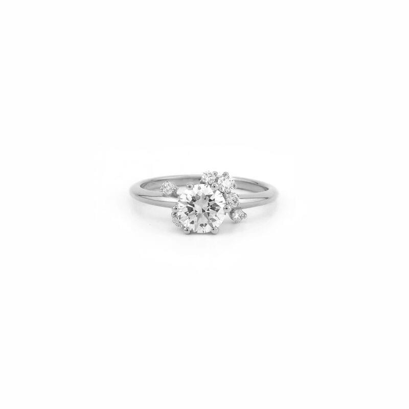 Romantischer Diamantring 1,53 Karat Weissgold IGI 2 Romantischer Diamantring 1,53 Karat Weissgold IGI