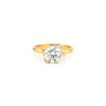 Romantischer Diamantring 2,14 Karat Gelbgold IGI