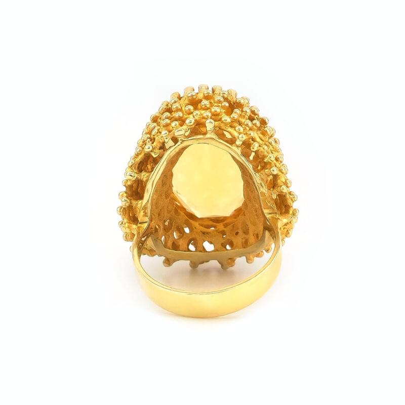 Designer Cocktailring mit mächtigem Citrin 4 Designer Cocktailring mit mächtigem Citrin