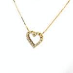 Diamantcollier mit offenem Herz ca. 0,54 Karat