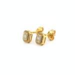 Baguette Diamant Ohrringe 0,22 Karat Gelbgold