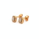 Baguette Diamant Ohrringe 0,22 Karat Rosegold