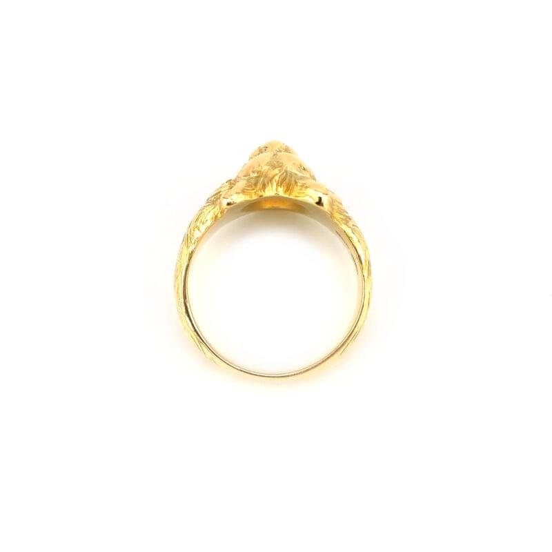 Löwenkopf Diamantring 585er Gelbgold 5 Löwenkopf Diamantring 585er Gelbgold