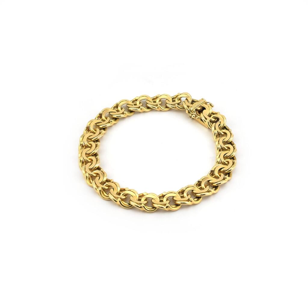 Massives Garibaldi Armband aus 585er Gelbgold