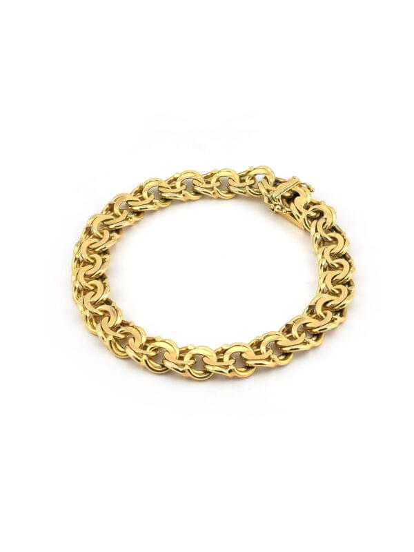 Massives Garibaldi Armband aus 585er Gelbgold