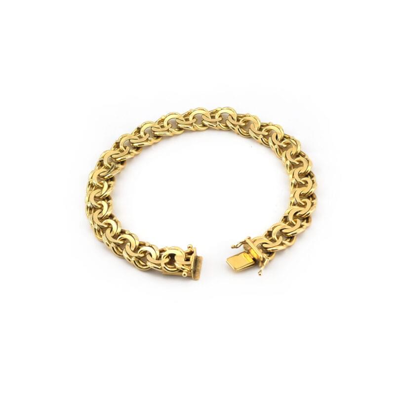 Massives Garibaldi Armband aus 585er Gelbgold 4 Massives Garibaldi Armband aus 585er Gelbgold
