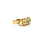 Prunkvoller 585er Gelbgold Ring mit Diamant