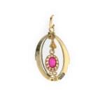 Antiker Jugendstil Anhänger mit Rubin 585er