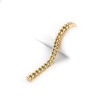 Breites Panzerarmband Halbmassiv 585er