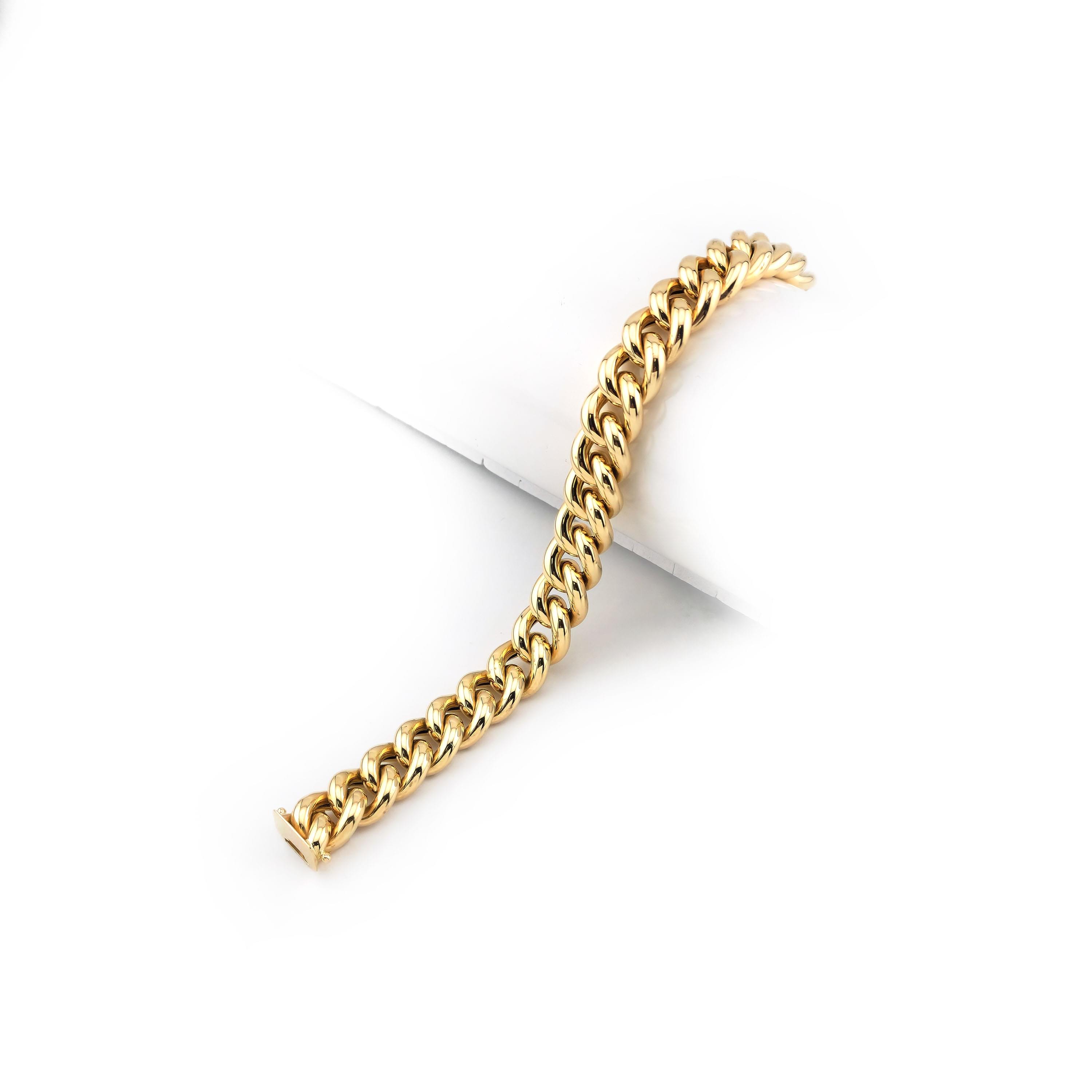 Breites Panzerarmband Halbmassiv 585er 5 Breites Panzerarmband Halbmassiv 585er