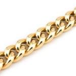 Breites Panzerarmband Halbmassiv 585er