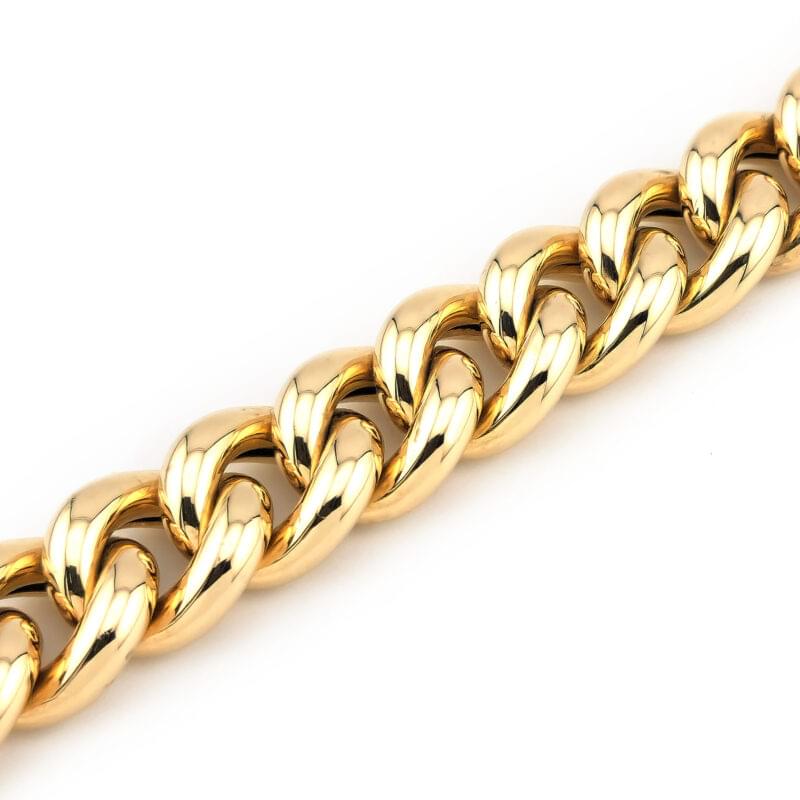 Breites Panzerarmband Halbmassiv 585er 2 Breites Panzerarmband Halbmassiv 585er