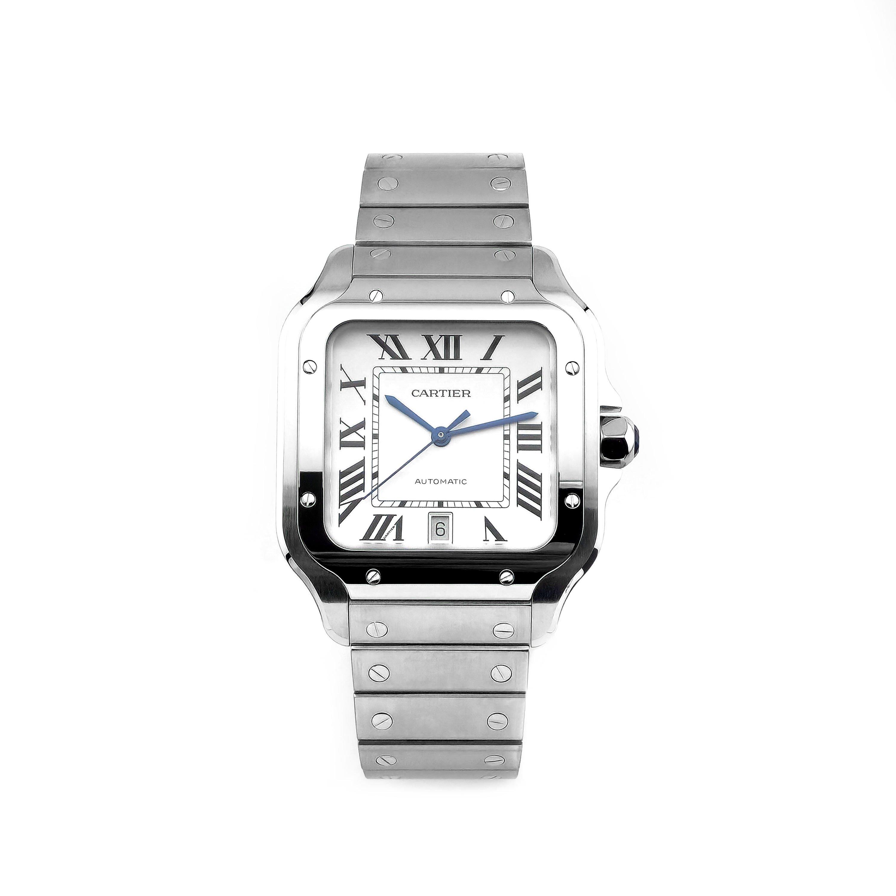 CARTIER Santos Grosses Modell WSSA0018 Full Set 7 CARTIER Santos Grosses Modell WSSA0018 Full Set