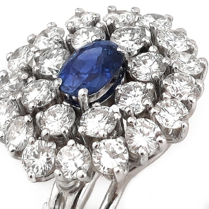 Saphire Ohrringe 750er mit ca. 3,8 Karat Diamanten 5 Saphire Ohrringe 750er mit ca. 3,8 Karat Diamanten