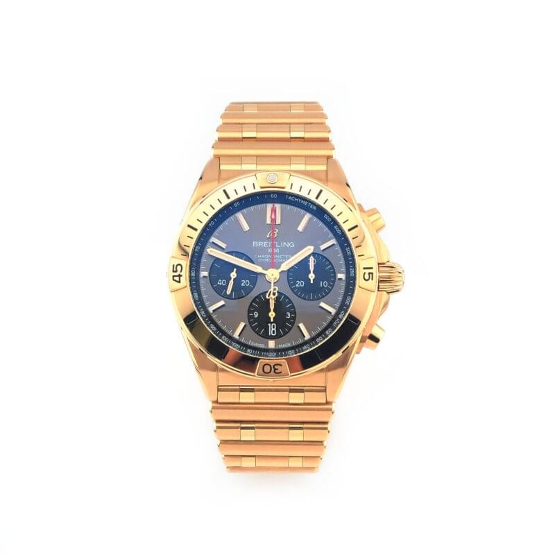 Home Juwelier Göze 1 Breitling Chronomat B01 42 RB0134 750er Gold