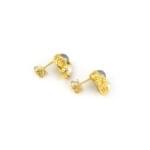 Designer Perlenohrringe 585er Gelbgold