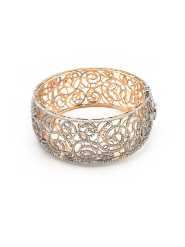 Luxuriöser Diamantreif aus 585er Weiss-/Rosegold