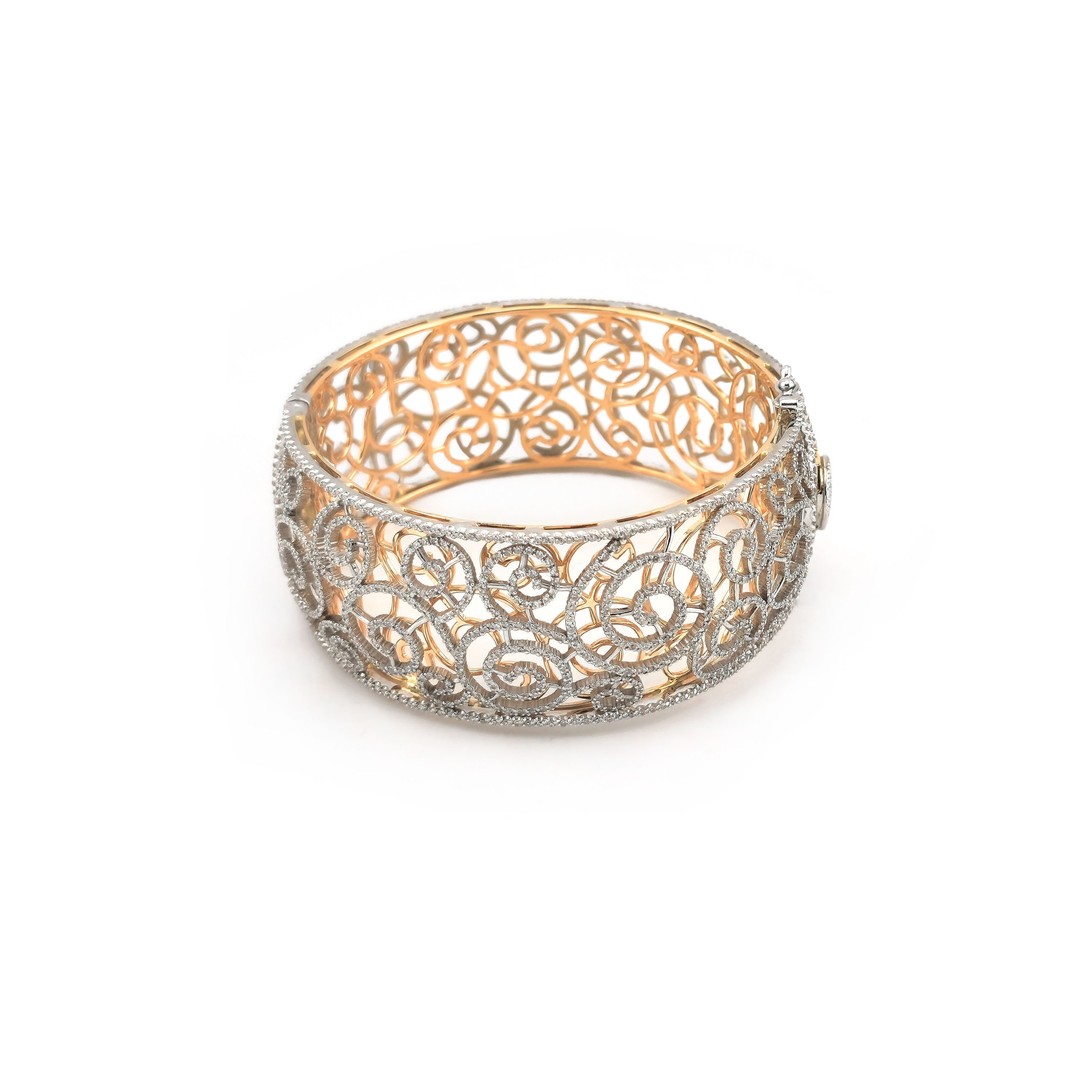 Luxuriöser Diamantreif aus 585er Weiss-/Rosegold