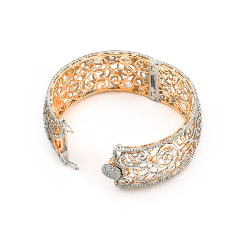 Luxuriöser Diamantreif aus 585er Weiss-/Rosegold