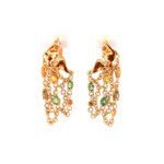 Edelstein Ohrringe baumelnd aus 585er Rosegold