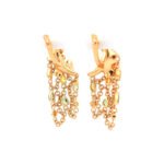 Edelstein Ohrringe baumelnd aus 585er Rosegold