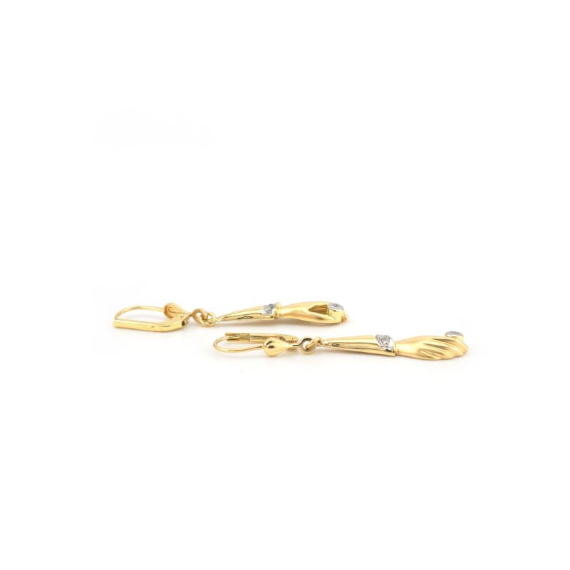 Handohrringe mit Diamant in 585er Gelbgold 4 Handohrringe mit Diamant in 585er Gelbgold