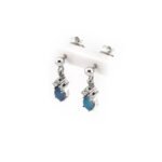 Opal Ohrstecker mit Diamanten aus 585er Weissgold