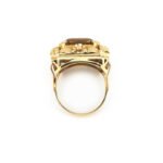 Prunkvoller Citrin Ring aus 585er Gelbgold