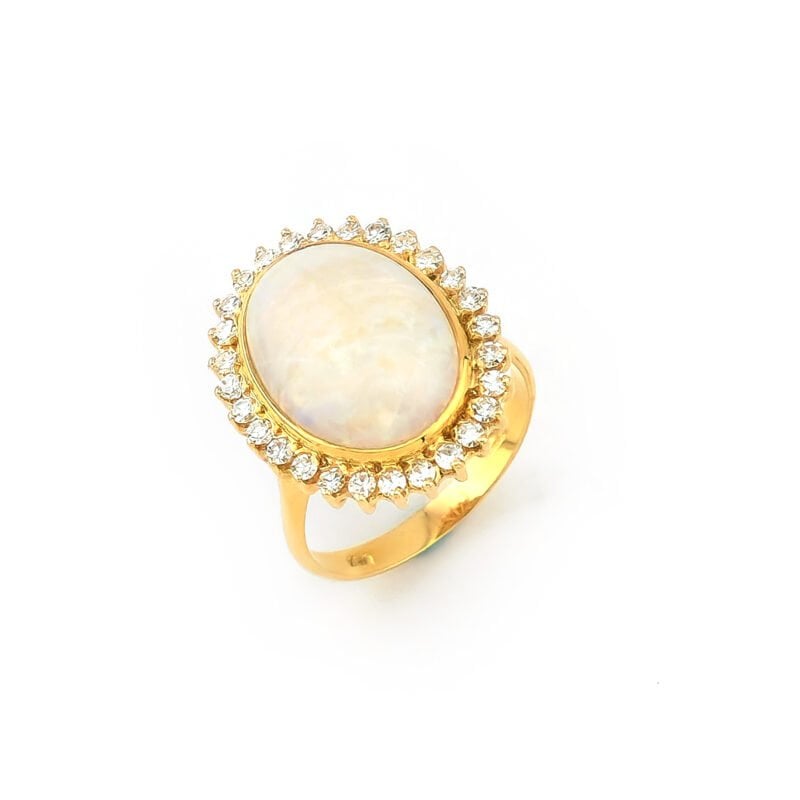 Edler mit Opal und Diamanten 750er Gelbgold