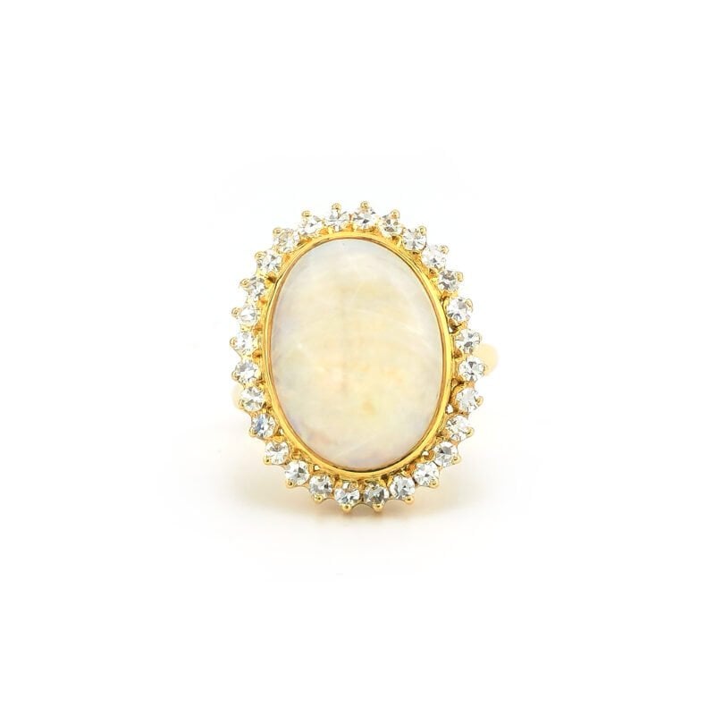 Edler mit Opal und Diamanten 750er Gelbgold