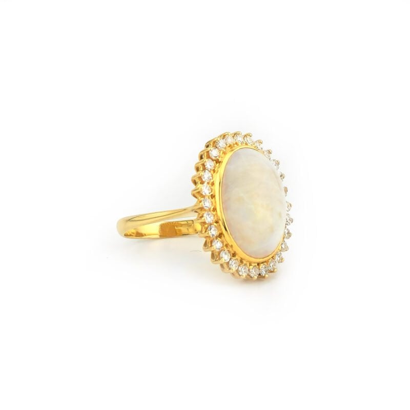 Edler mit Opal und Diamanten 750er Gelbgold