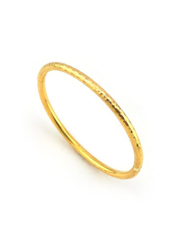 Armreif rund gehämmert 585er Gelbgold