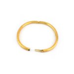 Armreif rund gehämmert 585er Gelbgold