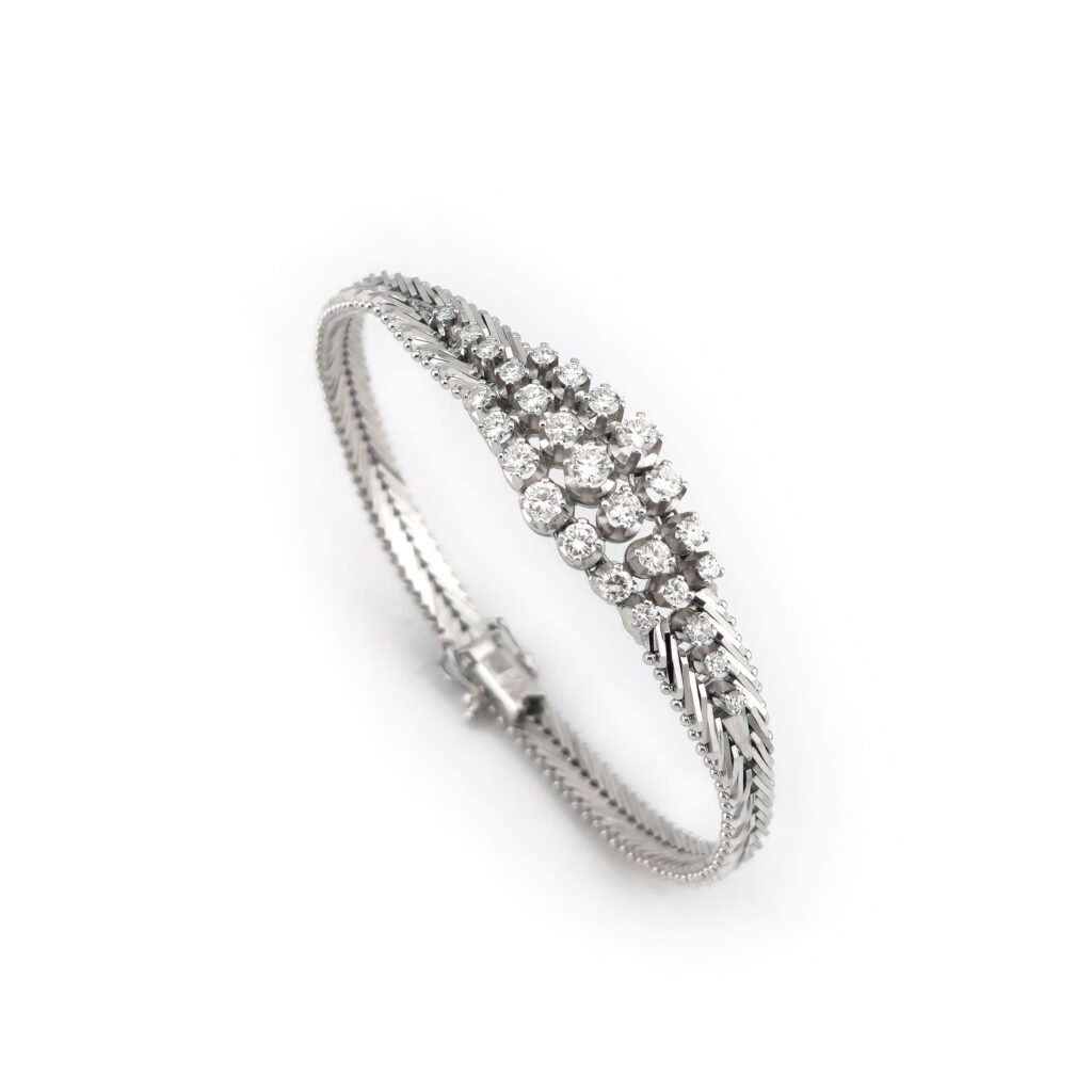 Diamantarmband aus 750er Weissgold ca. 1,74 Karat