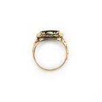 Prunkvoller Vintage Onyx Ring Gelbgold