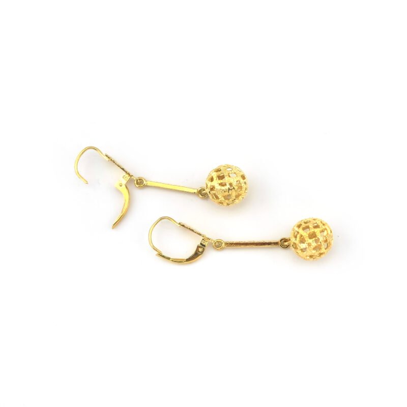 Kugel Ohrringe baumelnd 585er Gelbgold 4 Kugel Ohrringe baumelnd 585er Gelbgold