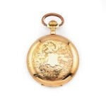 3 Deckel Savonette Taschenuhr 585er Gold ziseliert