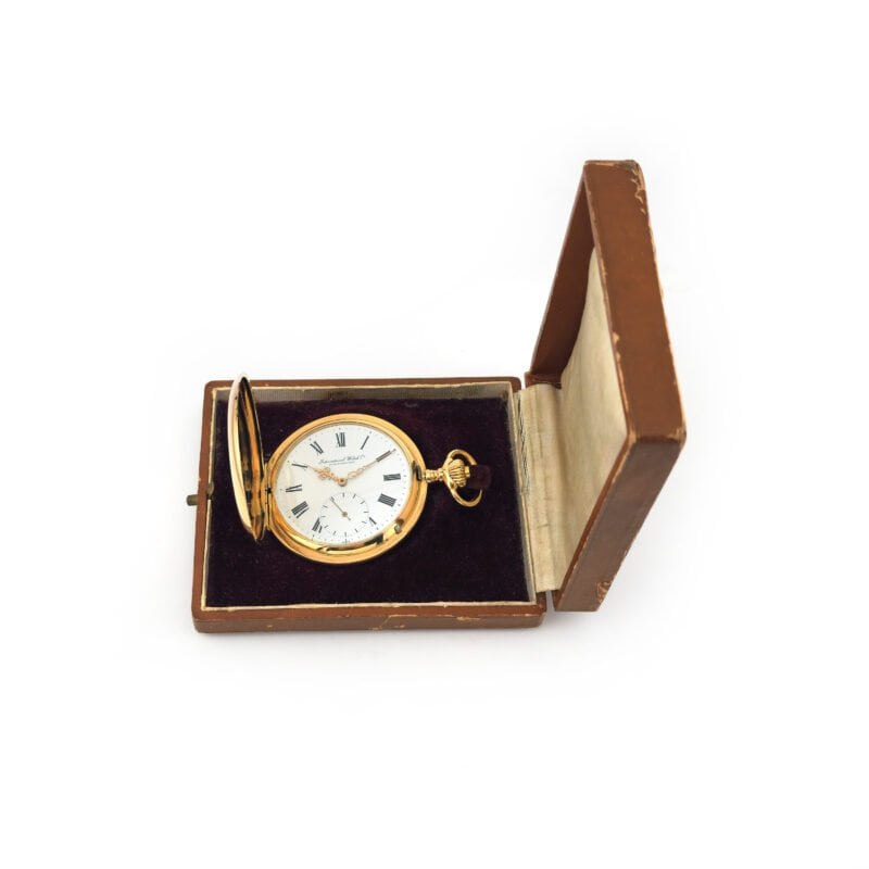 IWC 3 Deckel Savonette Taschenuhr 585er Gold