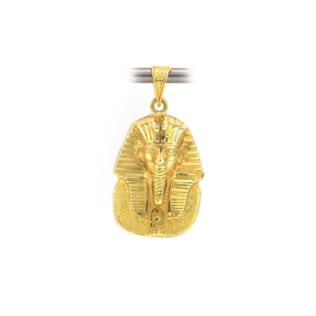 Pharao Tutenchamun Anhänger 750er Gelbgold