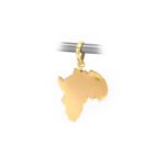 Afrika Anhänger mit Palme aus 750er Gelbgold