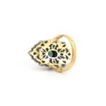 Farbwechsel Saphire Barock Ring 750er mit Diamanten