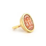 3 Grazien Muschelgemme Ring aus 750er Gold