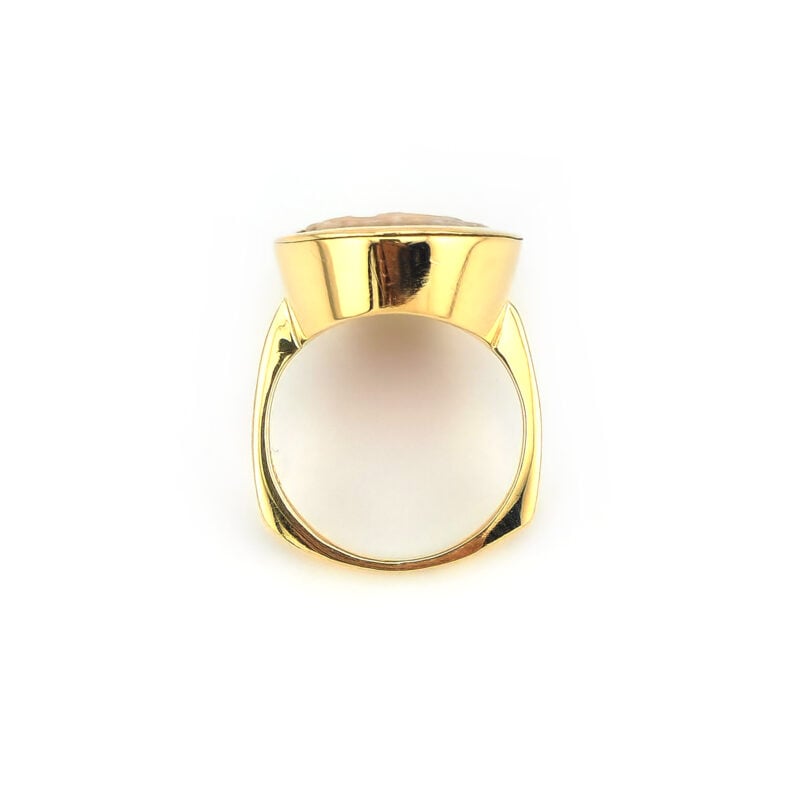 3 Grazien Muschelgemme Ring aus 750er Gold